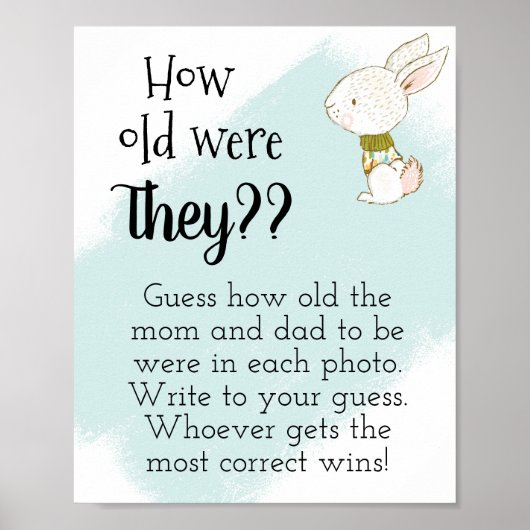 Hoe oud waren ze? Bunny Poster (Voorkant)