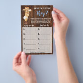 Hoe oud waren ze cowboy Baby shower Game Card? Flyer (Hand)