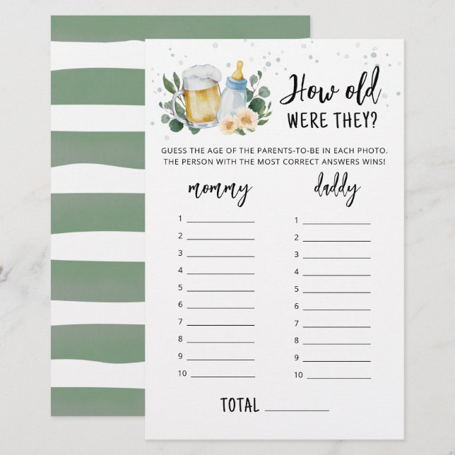 Hoe oud waren ze Game Greenery Baby Is Brewing (Voorkant / Achterkant)