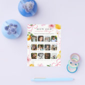 Hoe oud waren ze Lemon Baby Shower Spel Flyer (Enkel)