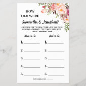 Hoe oud waren ze toen ze tweetalige roze spelkaart flyer (Voorkant)