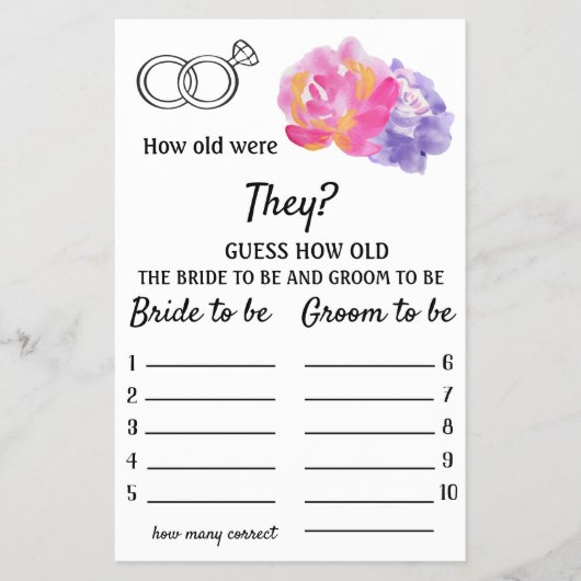 Hoe oud waren ze? - Violet Flowers Flyer (Voorkant)