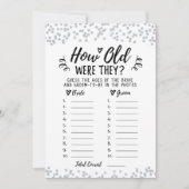 Hoe oud waren ze Vrijgezellenfeest of Hen Party Ka Kaart (Voorkant)