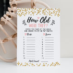 Hoe oud waren ze Vrijgezellenfeest of Hen Party Ka Kaart<br><div class="desc">Koop dit spel en geniet van hoge kwaliteit Hoe oud waren ze kaart voor uw evenement! Raad de leeftijden van de bruid en bruidegom in de foto's. Goud Confetti ontwerp.</div>