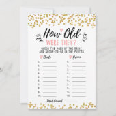 Hoe oud waren ze Vrijgezellenfeest of Hen Party Ka Kaart (Voorkant)