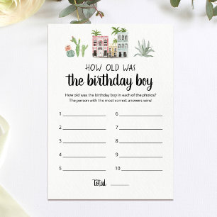 Hoe oud was Birthday boy Game Kaart