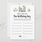 Hoe oud was Birthday boy Game Kaart (Voorkant)