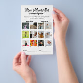 Hoe oud was bruid en bruidegom bruiloft gokken spe flyer (Hand)