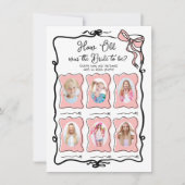 Hoe oud was bruid Hand getrokken boog bruids spel Kaart (Voorkant)