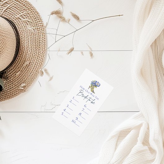 Hoe oud was de aanstaande bruid Bruidsmeisjesfeest Informatiekaartje