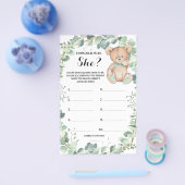 Hoe oud was de Beer Groene Bruiloftsspelkaart Flyer (Enkel)