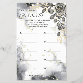 Hoe oud was de Black&Gold Rozen Shower Game Card? Flyer