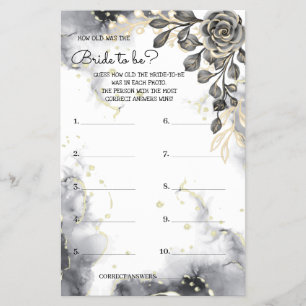 Hoe oud was de Black&Gold Rozen Shower Game Card? Flyer