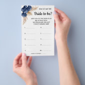 Hoe oud was de Blue Flowers Shower Game Card Flyer (Hand)