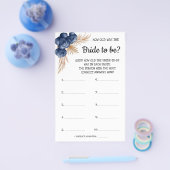 Hoe oud was de Blue Flowers Shower Game Card Flyer (Enkel)