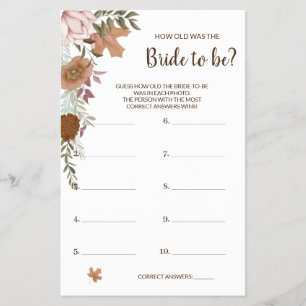 Hoe oud was de Boho Autumn Shower Kaart Flyer?