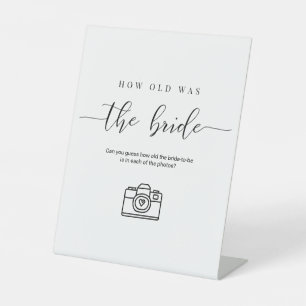 Hoe oud was de bride - het teken van het Vrijgezel Reclamebord Met Voetstuk