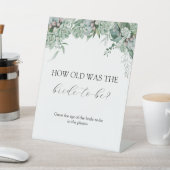 Hoe oud was de bride om Vrijgezellenfeest te spele Reclamebord Met Voetstuk (Insitu)