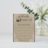 Hoe oud was de bride om Vrijgezellenfeest te worde Informatiekaartje (Staand voorkant)