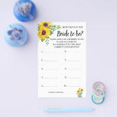 Hoe oud was de Bride Sunflower Shower-kaart? Flyer (Enkel)