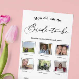 Hoe oud was de Bride Vrijgezellenfeest Game Kaart