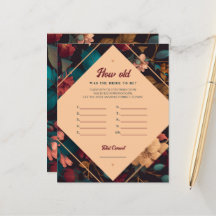 Hoe oud was de bruid? Afbeelding Game Papieren Bla