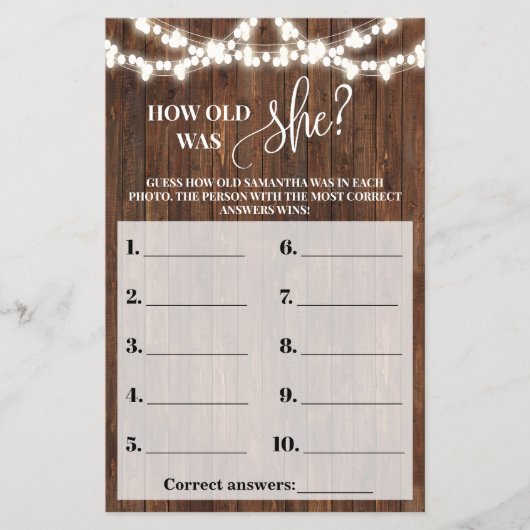 Hoe oud was de bruid Bruidsjurk Bruidsfeest Spelka Flyer (Voorkant)