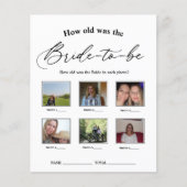 Hoe oud was de Bruid Bruidsmeisjes Bruiloft Spelle (Voorkant)