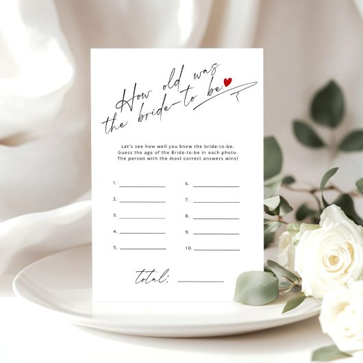 Hoe oud was de bruid Elegant script spel