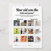 Hoe oud was de bruid en bruidegom foto bruiloft sp kaart (Voorkant)