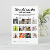 Hoe oud was de bruid en bruidegom foto bruiloft sp kaart (Staand voorkant)