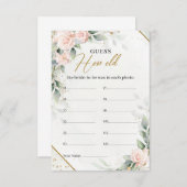 Hoe oud was de bruid om te worden? informatiekaartje (Voorkant / Achterkant)