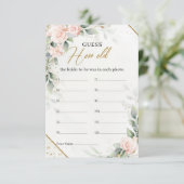 Hoe oud was de bruid om te worden? informatiekaartje (Staand voorkant)