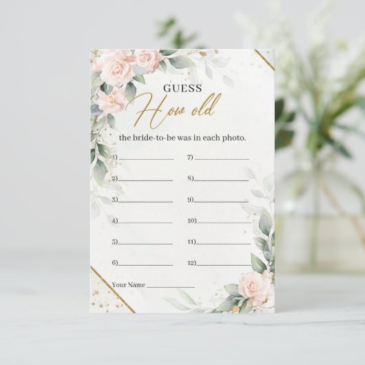 Hoe oud was de bruid om te worden? informatiekaartje (Staand voorkant)