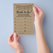 Hoe oud was de bruid "Rustic Bruiloft Spel" Flyer (Hand)
