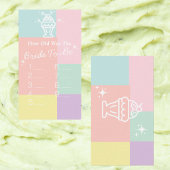 Hoe oud was de bruid-to-be Vrijgezellenfeest react Informatiekaartje