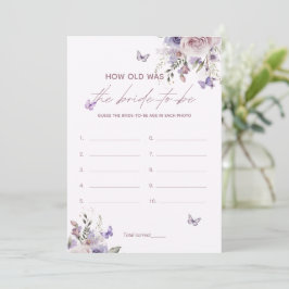 Hoe oud was de bruid Vrijgezellenfeest spel Kaart