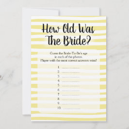 Hoe oud was de Game Yellow White van de Bride Show