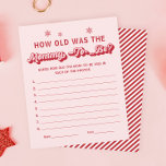 Hoe oud was de moeder Christmas Baby shower Game<br><div class="desc">De "How Old Was the Mom Christmas Baby shower baby shower Game" is de perfecte aanvulling op uw winterthema's, het combineren van feestelijk plezier met boeiende activiteit. Dit spel, ideaal voor kerst baby shower ideeën, daagt gasten uit om de leeftijd van de aanstaande moeder te raden in verschillende vakantie-thema foto's....</div>