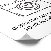 Hoe oud was de ouder-to-be Baby shower spelkaart Poster (Hoek)