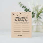 Hoe oud was de wedstrijd van Birthday boy Birthday (Staand voorkant)