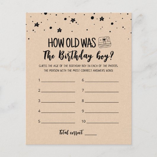 Hoe oud was de wedstrijd van Birthday boy Birthday (Voorkant)