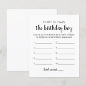 Hoe oud was de wedstrijd van Birthday boy Birthday (Voorkant / Achterkant)