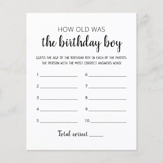 Hoe oud was de wedstrijd van Birthday boy Birthday (Voorkant)