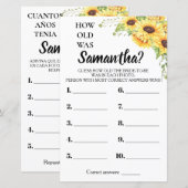 Hoe oud was haar vrijgezellenfeest engels spaans s (Voorkant / Achterkant)