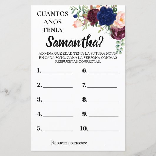 Hoe oud was haar vrijgezellenfeest engels spaans s (Achterkant)