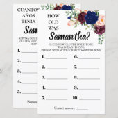 Hoe oud was haar vrijgezellenfeest engels spaans s (Voorkant / Achterkant)