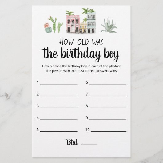 Hoe oud was het 'Birthday Boy'-spel (Voorkant)