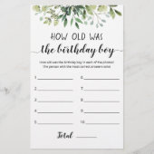 Hoe oud was het 'Birthday Boy'-spel (Voorkant)