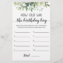 Hoe oud was het 'Birthday Boy'-spel